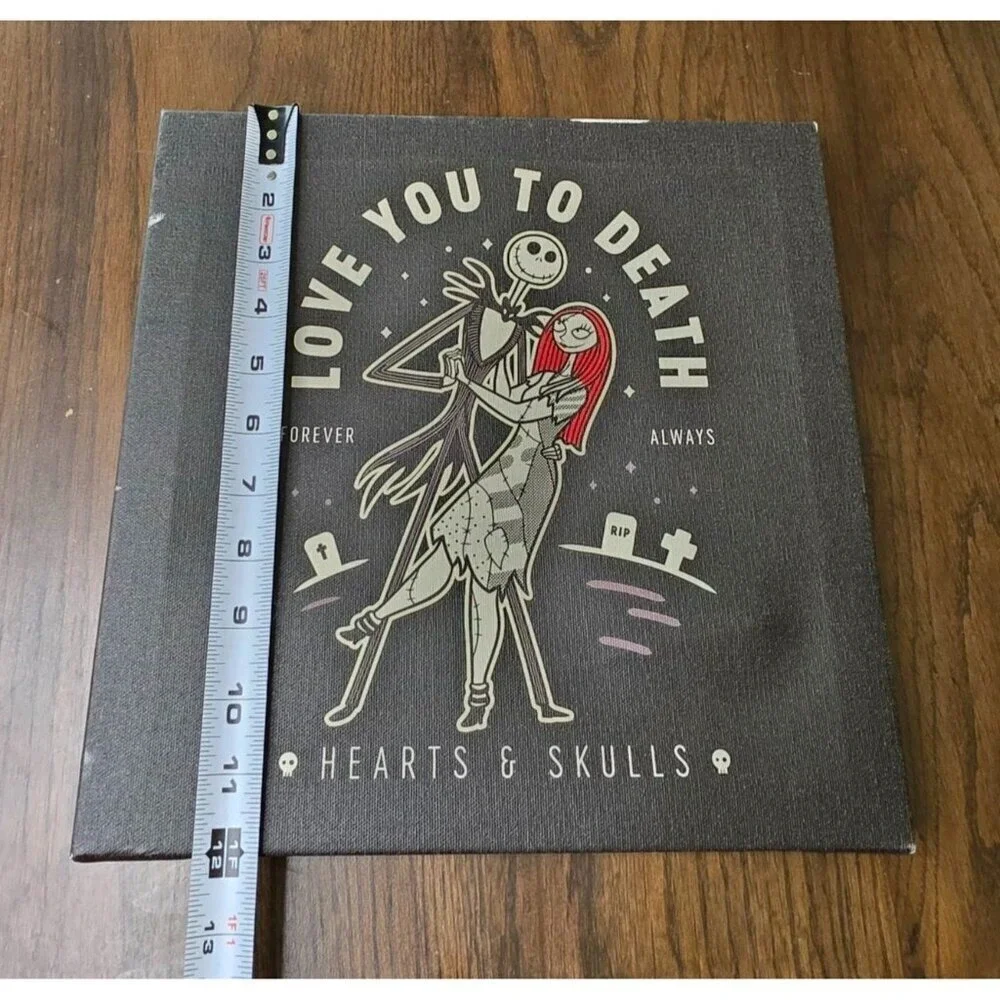 The Nightmare Before Christmas Jack & Sally Love You To Death Canvas Wall Art
